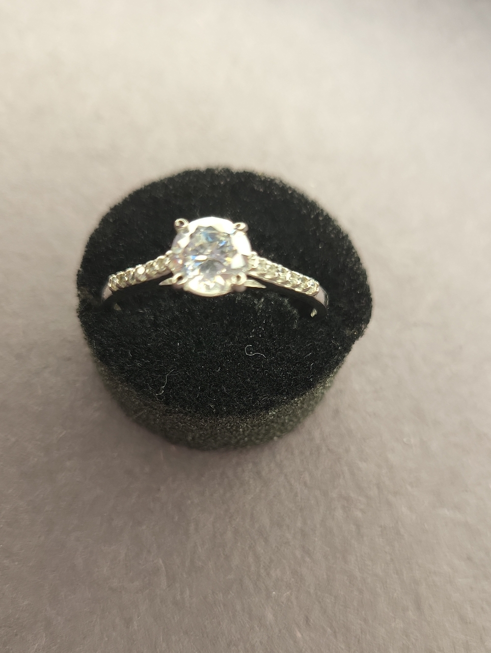 Classic Solitaire Cubic Zirconia Ring in Sterling Silver